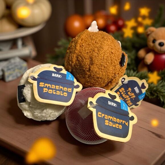 Bark Box Hard Rubber Covered Fetch Thanksgiving Favorite FoodsToys Size Large - Picture 1 of 7